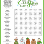Christmas Party Word Search For Christmas Party Word Search Answer Key