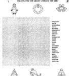 Christmas Themed Word Searches • Beeloo Printable Crafts And Pertaining To Christmas Word Search Black And White