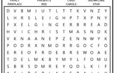 Christmas Vocabulary Word Search Activity 24 Words Great For Esl pertaining to Christmas Words For Word Search