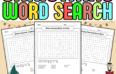 Christmas Winter Word Search Puzzles Pack | 7 Worksheets + Answer within Christmas Word Search Tes
