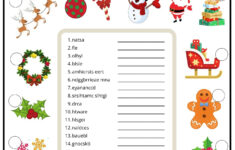 Christmas Word Scramble 2 - Ezpzlearn in Christmas Word Search Scramble