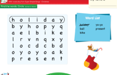 Christmas - Word Search #1 - Super Simple regarding Christmas Word Search 1