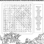 Christmas Word Search Black And White Solution   Tim'S Printables Intended For Christmas Word Search Black And White