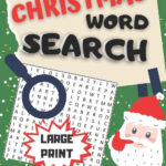 Christmas Word Search Book For Adult Large Print: Jumbo In Christmas Word Search Book