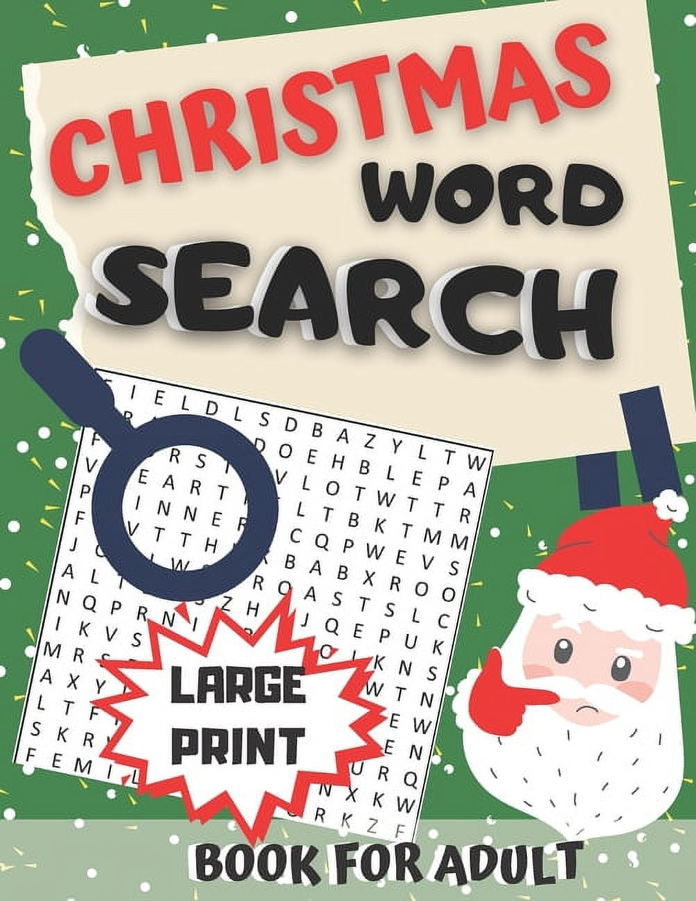 Christmas Word Search Book For Adult Large Print: Jumbo in Christmas Word Search Book