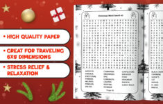 Christmas Word Search For Adults - Etsy Canada intended for Epic Christmas Word Search