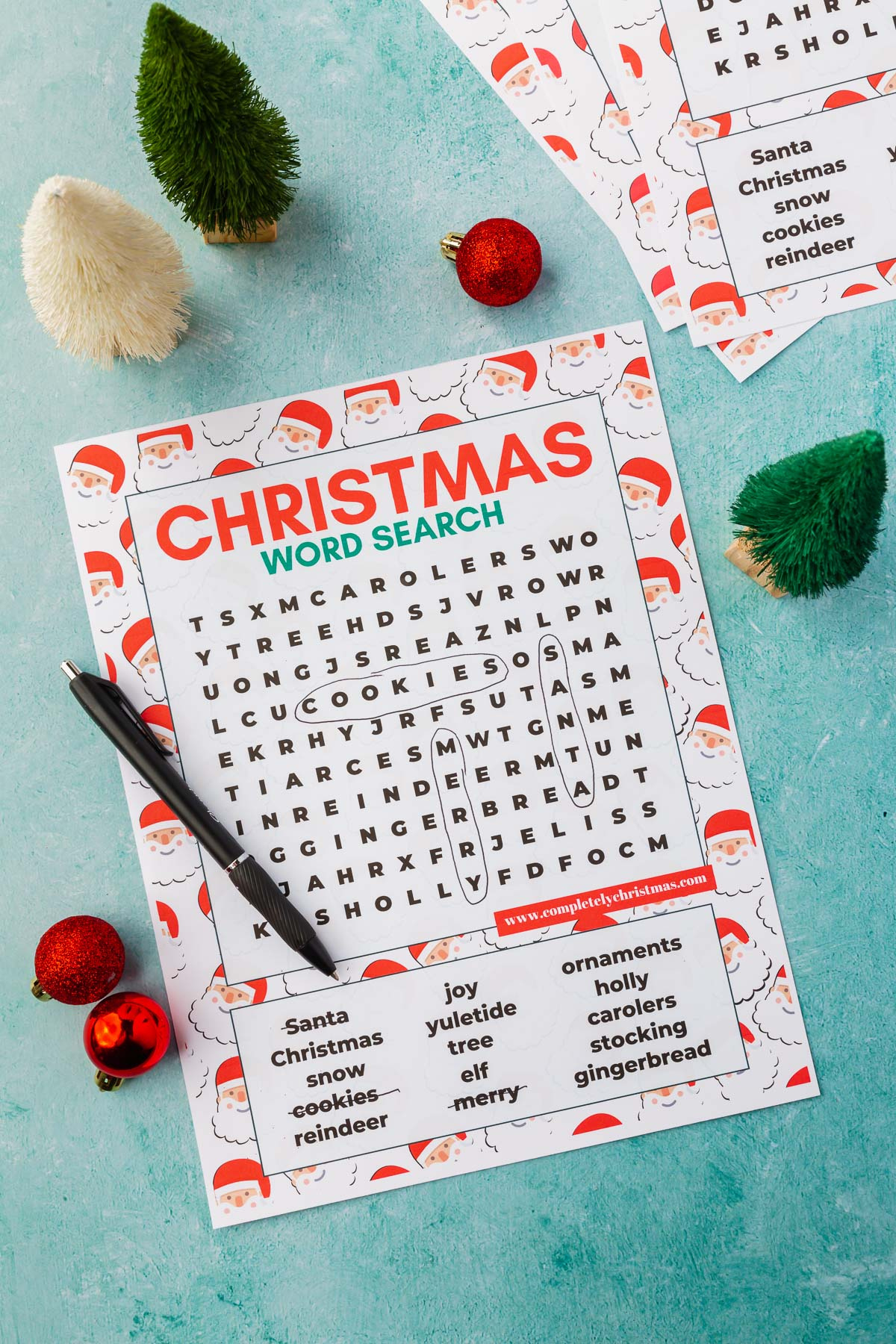 Christmas Word Search - Free Printable intended for Getting Ready For Christmas Word Search Answers