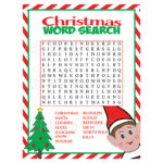 Christmas Word Search From Your Elf Digital Download Printable   Etsy Within Christmas Elf Word Search