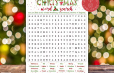 Christmas Word Search Game Printable, Christmas Party Game, Word with Merry Christmas Word Search All-Star Puzzles Answer Key