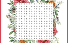 Christmas Word Search inside Christmas Day Word Search