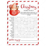 Christmas Word Search Printable With Hidden Message | Printable Pertaining To Christmas Word Search Tpt