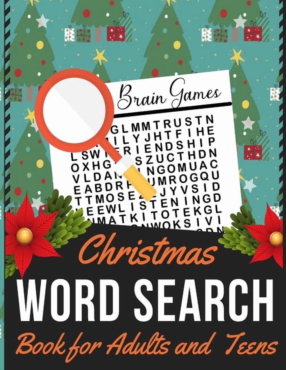 Christmas Word Search Puzzle Book: Holiday Themed Word Search within Brain Games Christmas Word Search