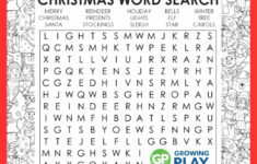 Christmas Word Search Puzzle Printable - Free Pdf - Growing Play within Merry Christmas Word Search All-Star Puzzles Answer Key