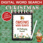 Christmas Word Search Puzzles For Ipad And Android Digital   Etsy In Christmas Word Search App
