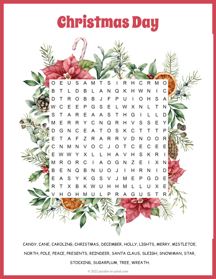 Huge Christmas Word Search Huge Christmas Word Search