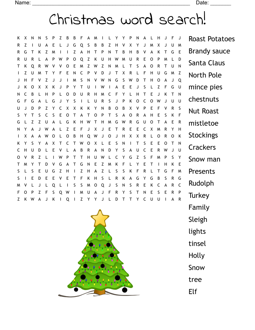 Christmas Word Search! - Wordmint in Christmas Word Search For Seniors