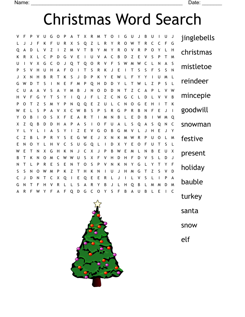 Christmas Word Search - Wordmint regarding Victorian Christmas Word Search