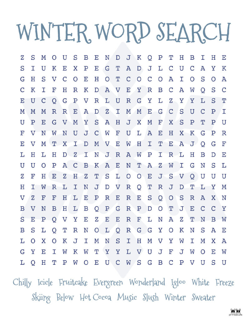 Christmas Word Searches - 25 Free Printables | Printabulls throughout Free Hard Christmas Word Search