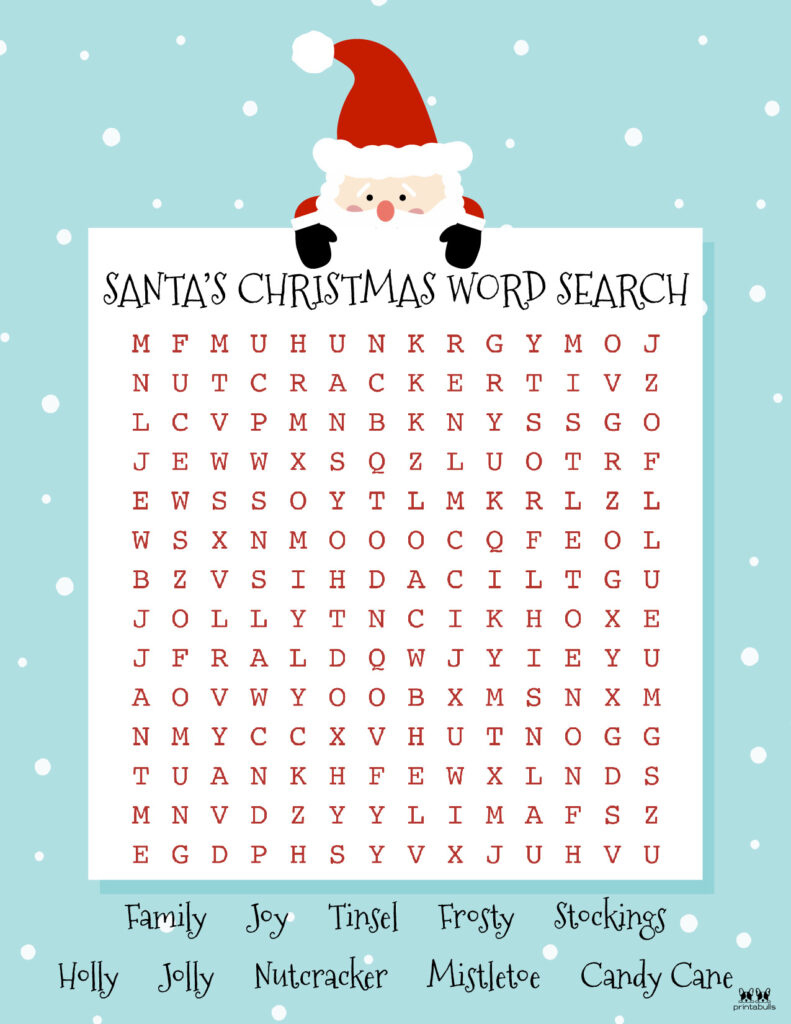 Christmas Word Searches - 25 Free Printables | Printabulls with Christmas Word Search Games Online