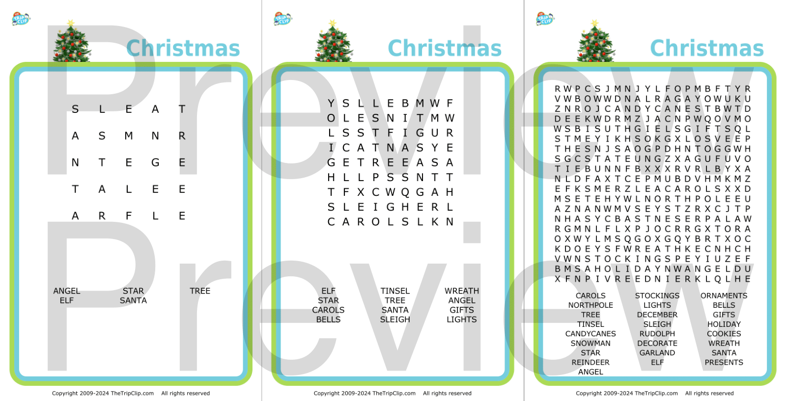 Christmas Word Searches (Pdf) intended for Christmas Word Search TPT