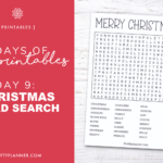 Day 9: Christmas Word Search {12 Days Of Free Christmas Printables Pertaining To 12 Days Of Christmas Word Search Answer Key