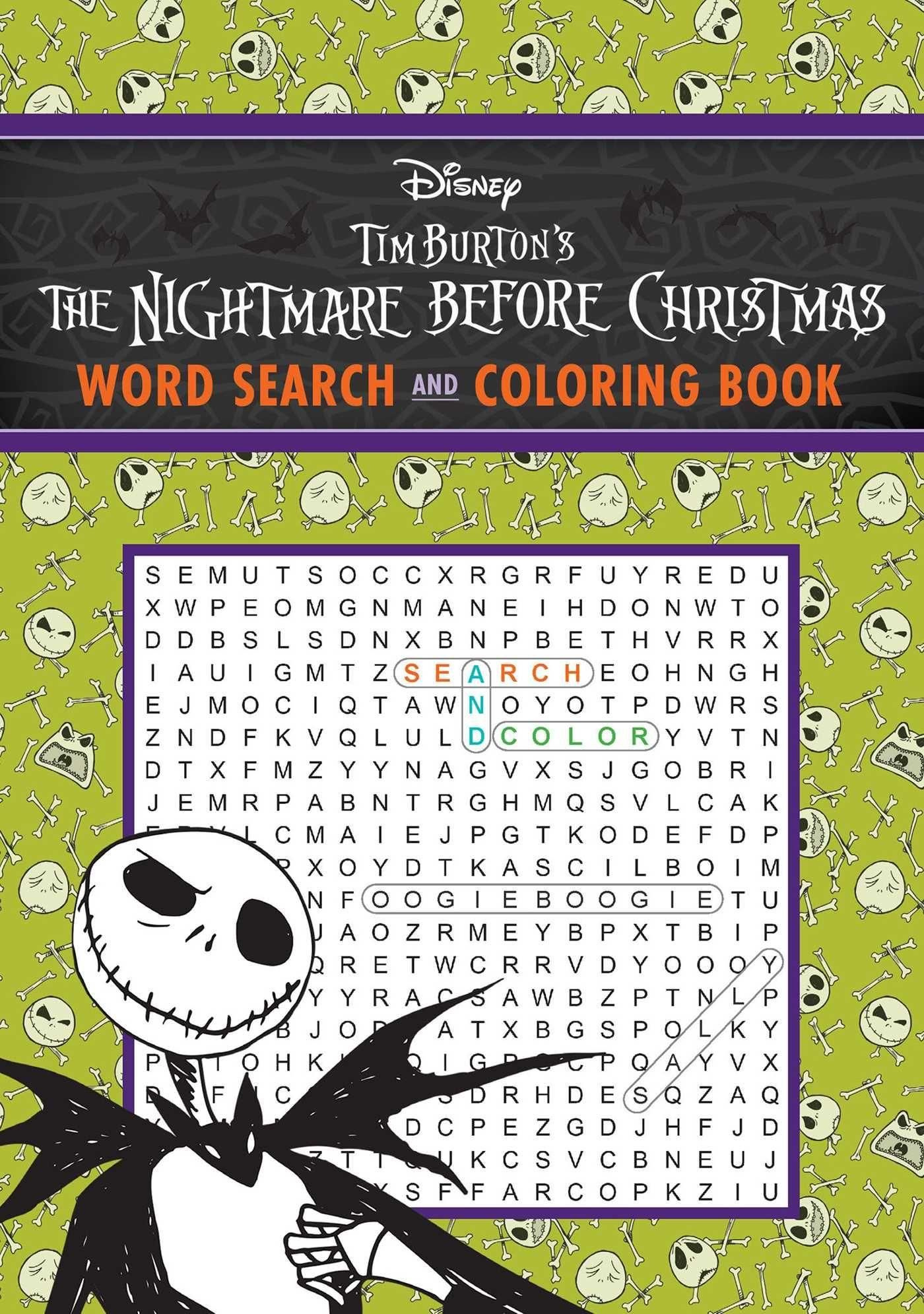 Disney Tim Burton&amp;#039;S The Nightmare Before Christmas Word Search And regarding The Nightmare Before Christmas Word Search