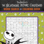 Disney Tim Burton'S The Nightmare Before Christmas Word Search And Within Disney Christmas Word Search