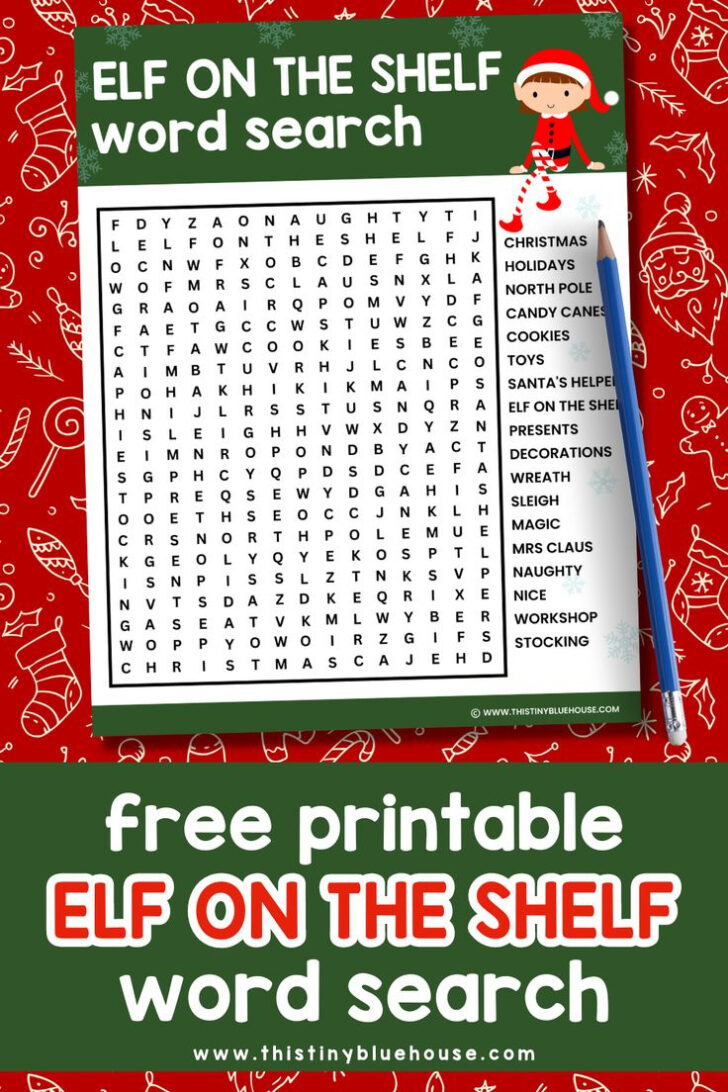 Christmas Elf Word Search Christmas Elf Word Search