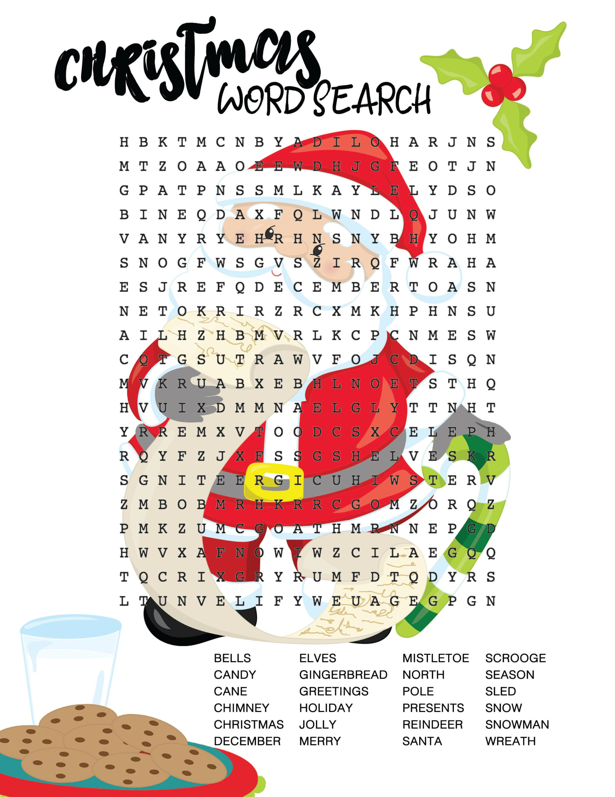 Free Christmas Printable - Santa Word Search - About A Mom intended for Christmas Santa Word Search