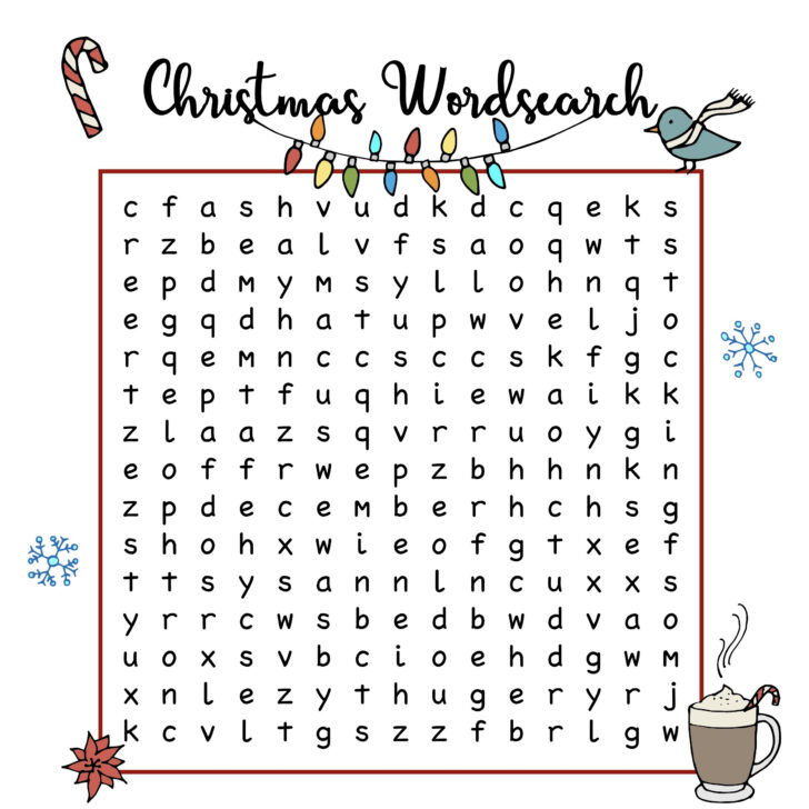 Christmas Word Search Uk