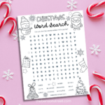 Free Christmas Word Search Printable For Kids Coloring Page Within A Christmas Element Word Search Answer Key