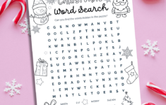 Free Christmas Word Search Printable For Kids Coloring Page within A Christmas Element Word Search Answer Key