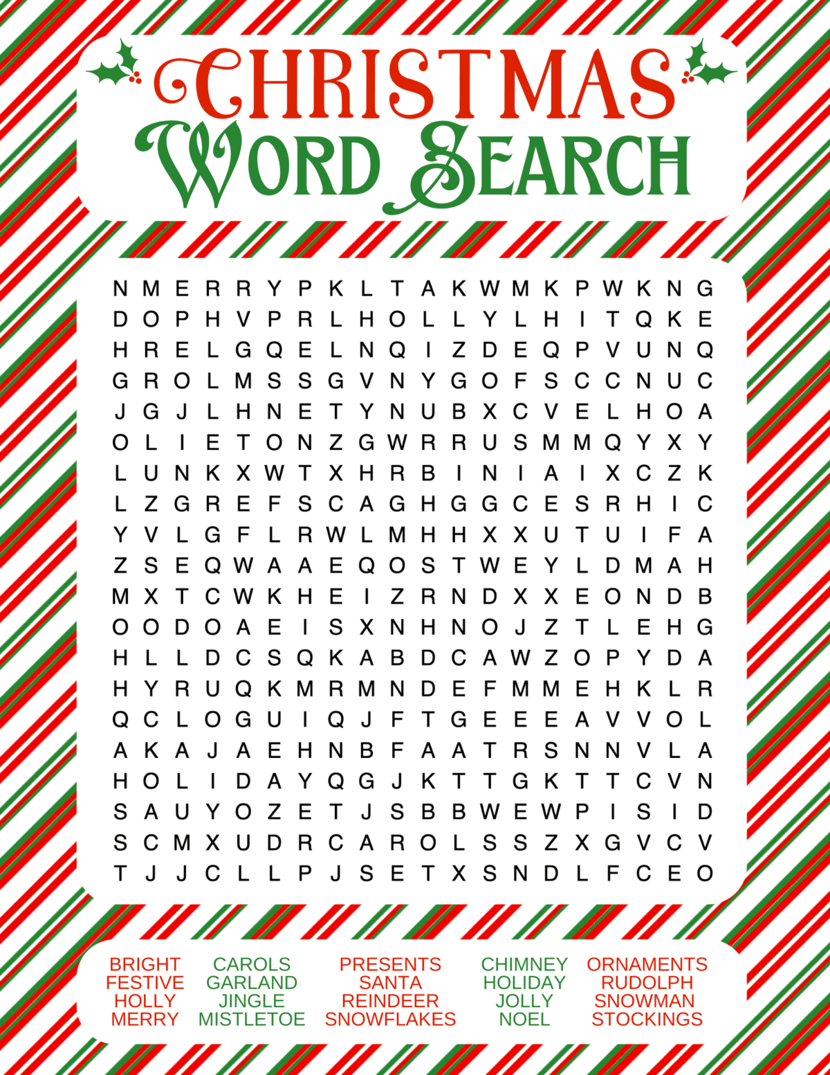 Free Christmas Word Search Printables For Kids And Adults in Word Search Christmas For Adults