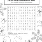 Free Downloadable: Christmas Word Search To Print And Colour Inside Christmas Coloring Word Search