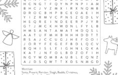 Free Downloadable: Christmas Word Search To Print And Colour inside Christmas Coloring Word Search