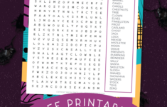 Free Nightmare Before Christmas Word Search Halloween Mad In Crafts inside The Nightmare Before Christmas Word Search