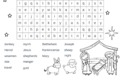 Free Printable Christmas Nativity Word Search - Out Upon The Waters inside Bible Christmas Story Word Search