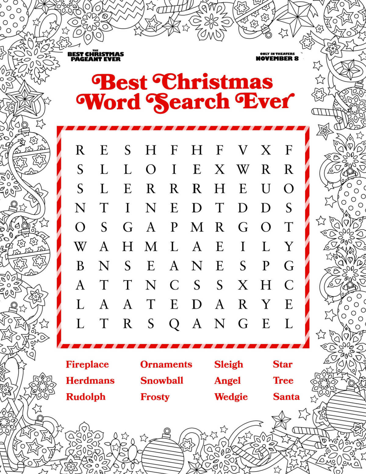 Free Printable Christmas Pageant Word Search - Mama Likes This for The Best Christmas Pageant Ever Word Search