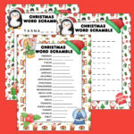 Free Printable Christmas Word Scrambles For Kids (3 Levels) Regarding Christmas Word Search Scramble