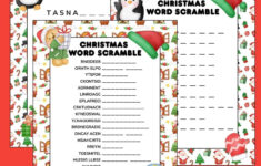 Free Printable Christmas Word Scrambles For Kids (3 Levels) regarding Christmas Word Search Scramble