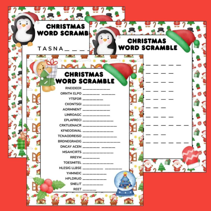 Christmas Word Search Scramble Christmas Word Search Scramble