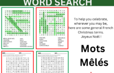 French Christmas Word Search.mots Cachés Français Sur Noël inside French Christmas Word Search