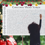 Giant Christmas Word Search   Etsy Throughout Giant Christmas Word Search Poster