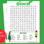 Grinch Word Search | How The Grinch Stole Christmas | Christmas Pertaining To The Grinch Who Stole Christmas Word Search