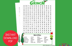 Grinch Word Search | How The Grinch Stole Christmas | Christmas pertaining to The Grinch Who Stole Christmas Word Search