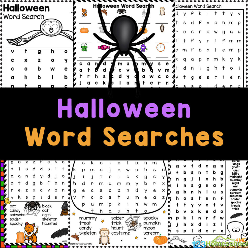 Halloween Word Searches For Kids (Free Printable) for Epic Christmas Word Search Answers