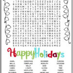 Happy Holiday Hard Word Search   Puzzlesandplans Intended For Difficult Word Search Christmas