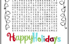 Happy Holiday Hard Word Search – Puzzlesandplans intended for Difficult Word Search Christmas
