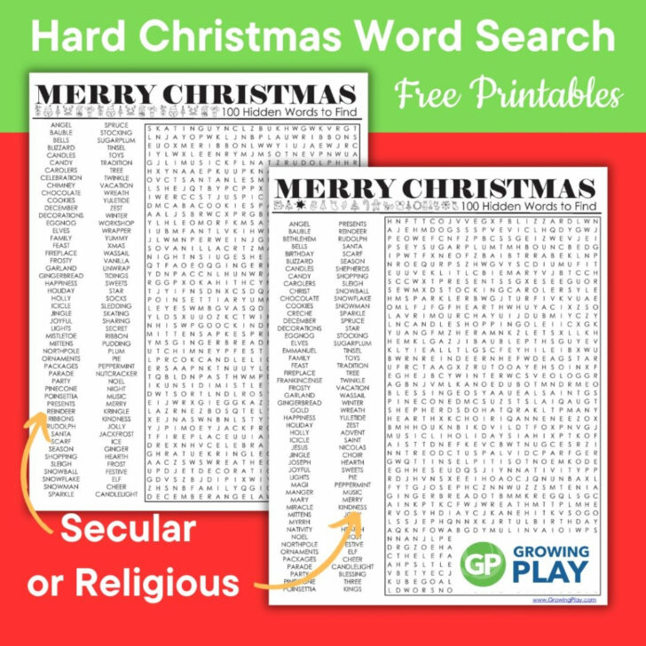 Christmas Challenge Word Search Answer Key Christmas Challenge Word Search Answer Key
