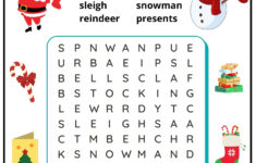 Kid'S Christmas Word Search For English Learners Free Pdf Download inside Fun Christmas Word Searches